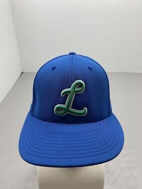 L Logo Hat Cap Strap Back S/M Blue Pulse Baseball Cap Lined Breathable Mens